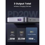 پاور بانک بی سیم مغناطیسی و باسیم 20 وات و 10000mAh دو پورت یوگرین مدل PB206 کد 15086