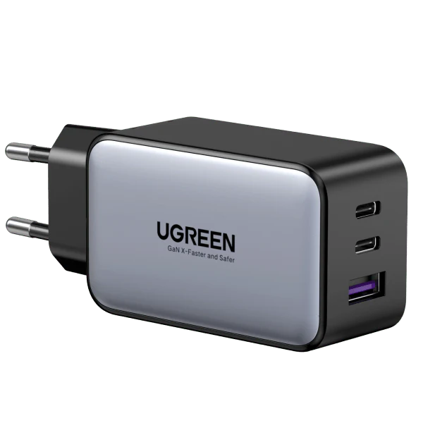 شارژر دیواری 65 وات با دو پورت USB-C و یک پورت USB-A یوگرین مدل X553 کد 35042