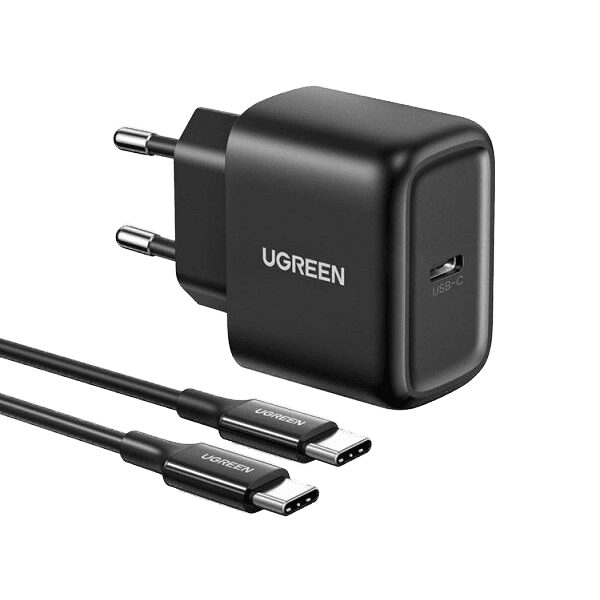 شارژر دیواری 25 وات با پورت USB-C PD یوگرین مدل CD250 همراه با کابل USB-C to USB-C
