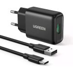 شارژر دیواری ۱۸ وات با پورت USB-A QC 3.0 یوگرین مدل CD122